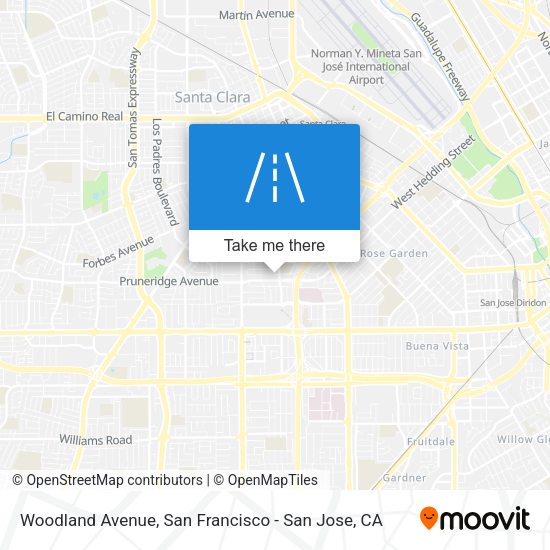 Mapa de Woodland Avenue