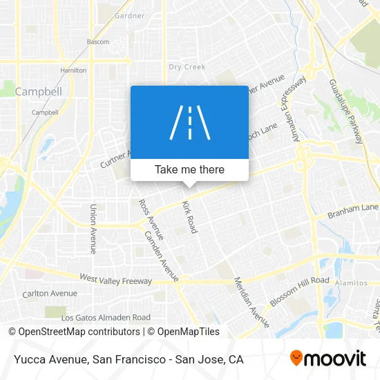 Yucca Avenue map