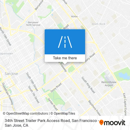 34th Street Trailer Park Access Road map