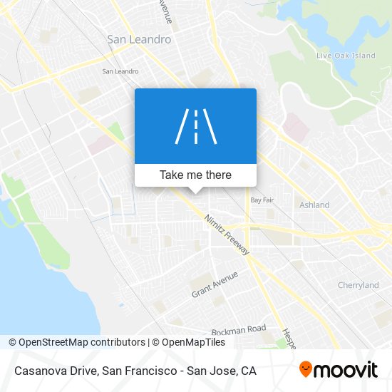 Casanova Drive map