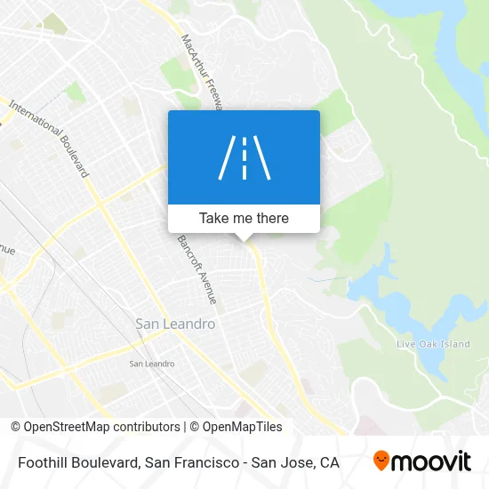 Foothill Boulevard map