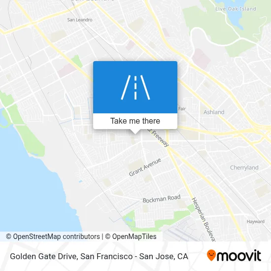 Golden Gate Drive map