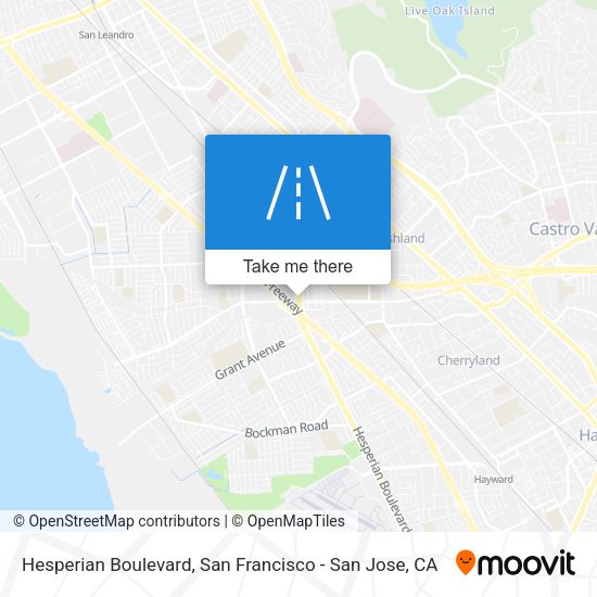 Hesperian Boulevard map