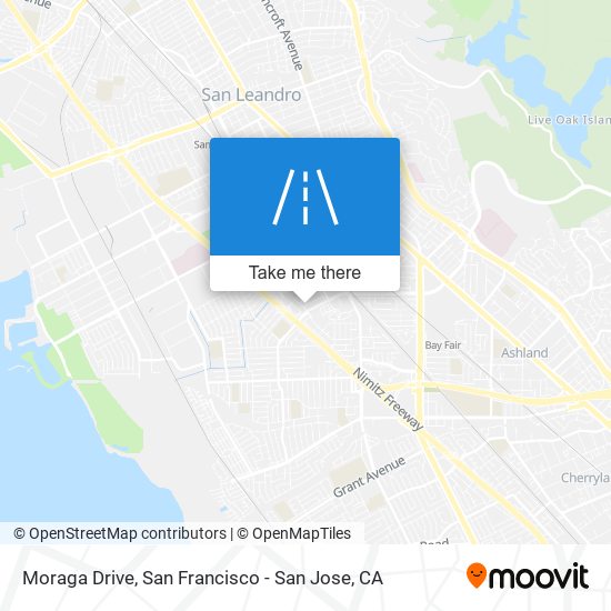 Moraga Drive map