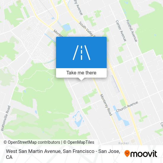 West San Martin Avenue map