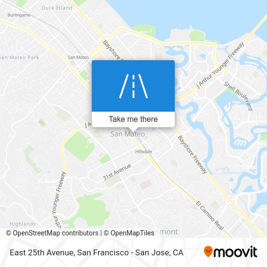 Mapa de East 25th Avenue