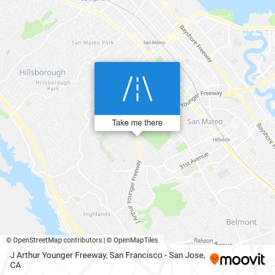 Mapa de J Arthur Younger Freeway