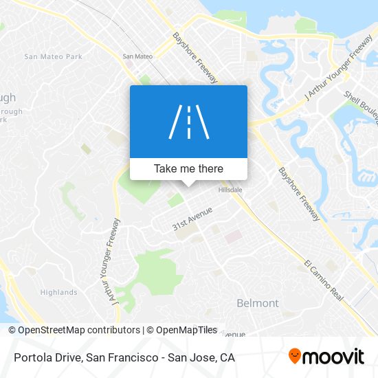 Portola Drive map