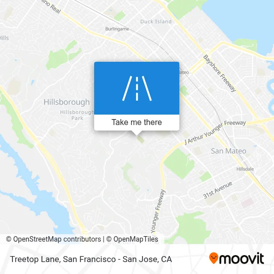 Treetop Lane map