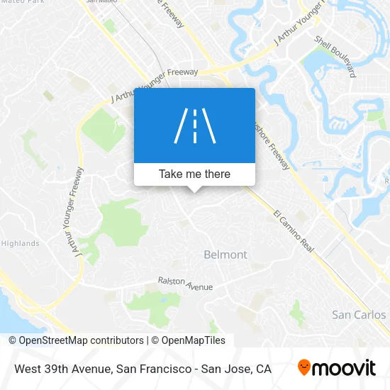 West 39th Avenue map