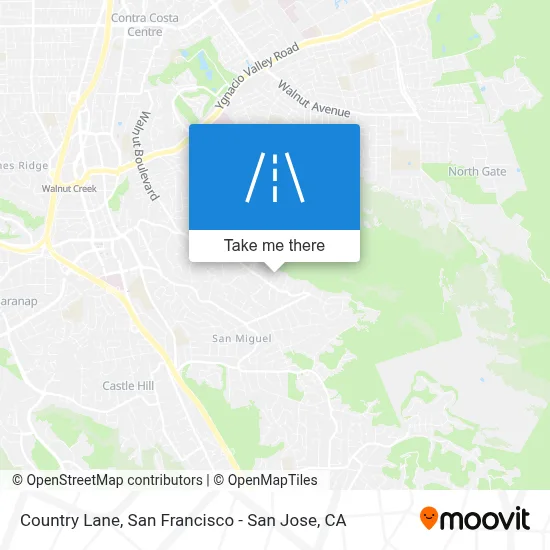 Country Lane map