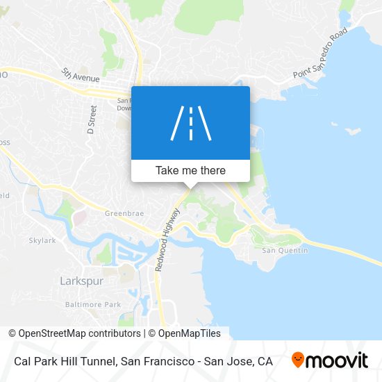 Cal Park Hill Tunnel map
