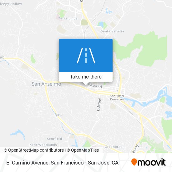 El Camino Avenue map