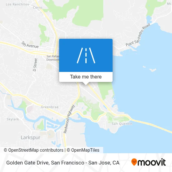 Golden Gate Drive map
