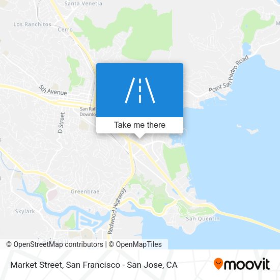 Mapa de Market Street
