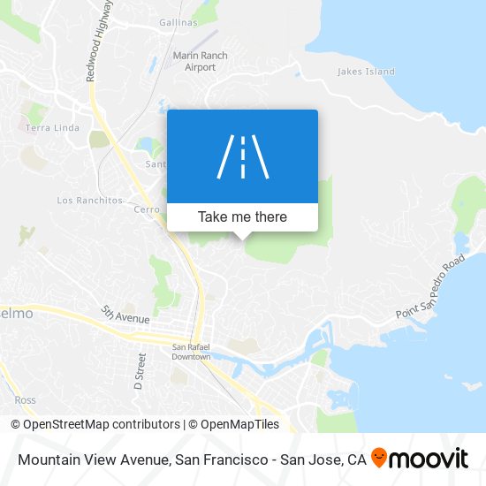 Mountain View Avenue map