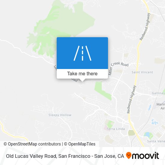 Old Lucas Valley Road map