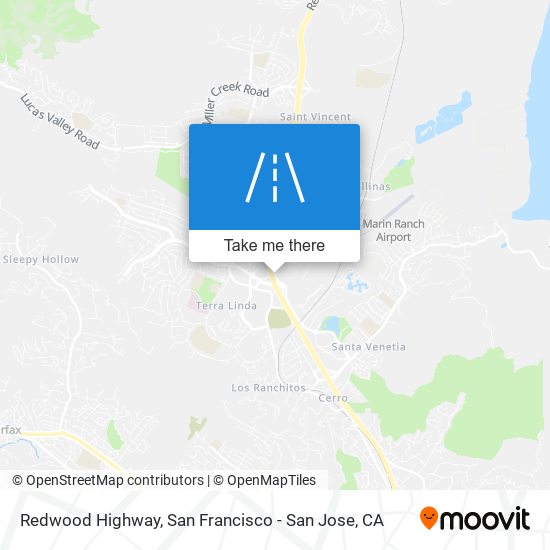 Mapa de Redwood Highway