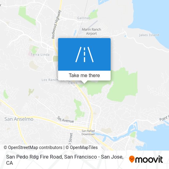 San Pedo Rdg Fire Road map