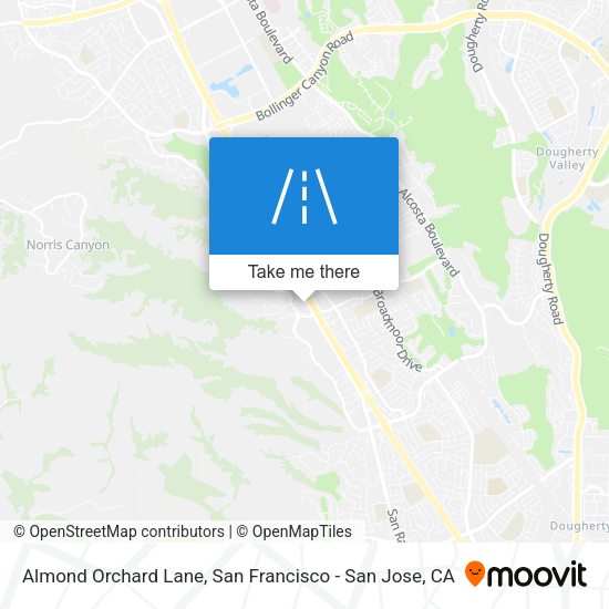 Almond Orchard Lane map