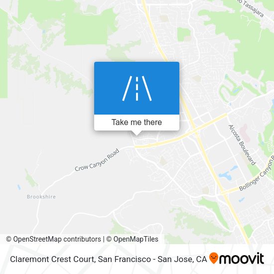 Claremont Crest Court map