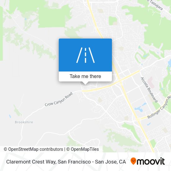 Mapa de Claremont Crest Way