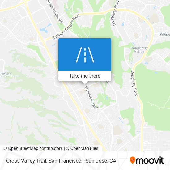 Cross Valley Trail map
