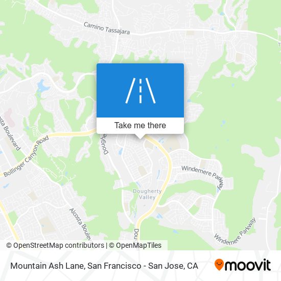 Mountain Ash Lane map