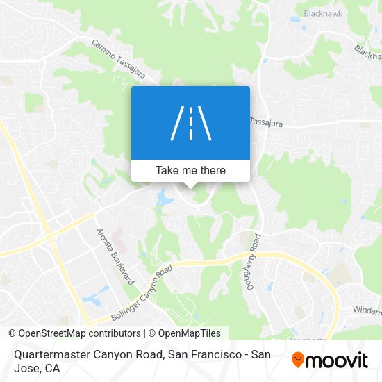 Mapa de Quartermaster Canyon Road