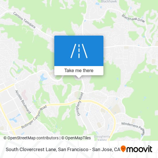 South Clovercrest Lane map