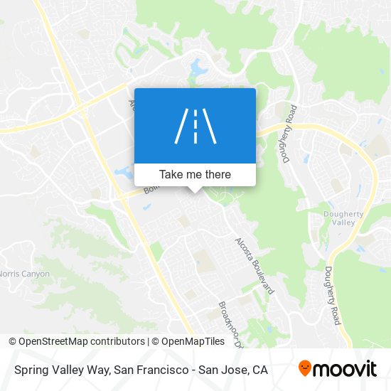 Spring Valley Way map