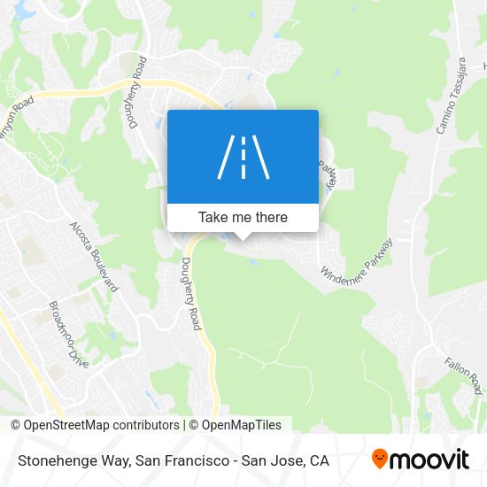 Mapa de Stonehenge Way