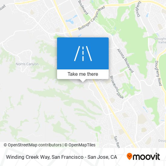 Winding Creek Way map