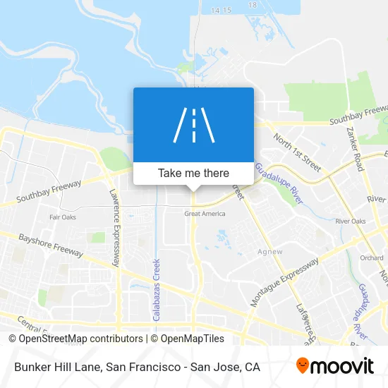 Bunker Hill Lane map