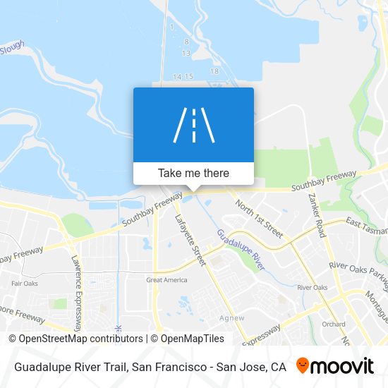Mapa de Guadalupe River Trail
