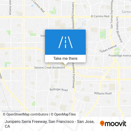 Mapa de Junipero Serra Freeway