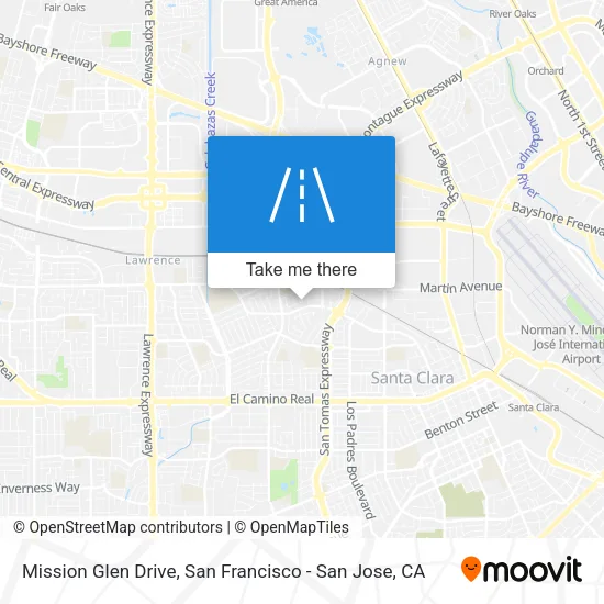 Mission Glen Drive map