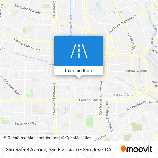 San Rafael Avenue map
