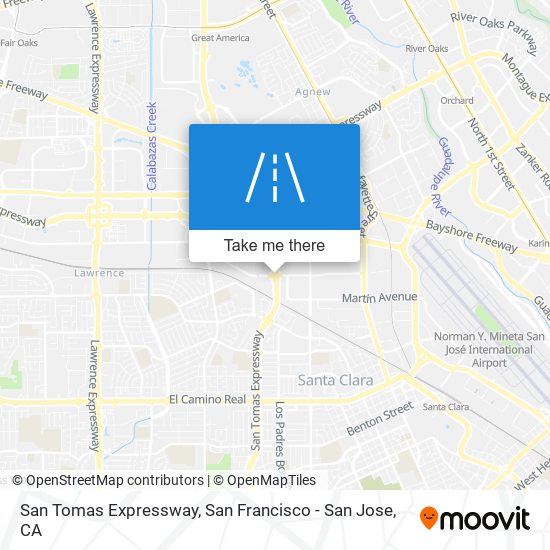 Mapa de San Tomas Expressway