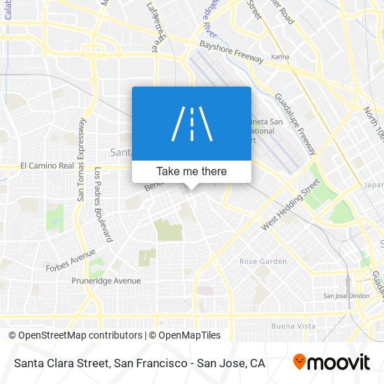 Santa Clara Street map