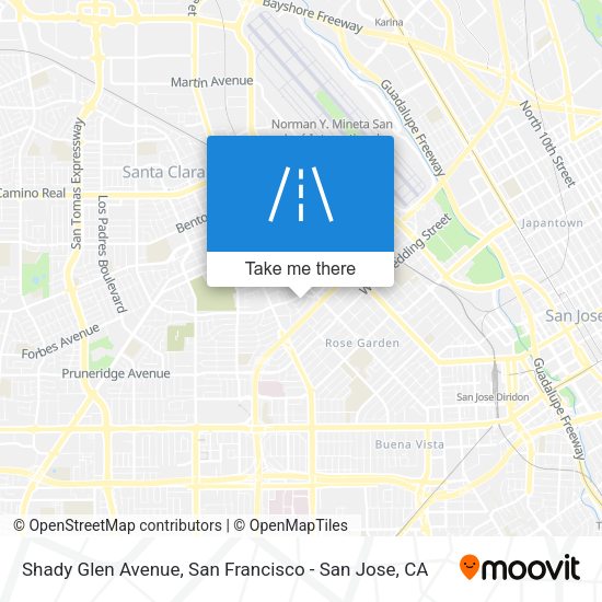 Shady Glen Avenue map