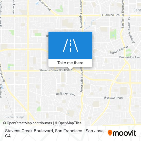 Mapa de Stevens Creek Boulevard