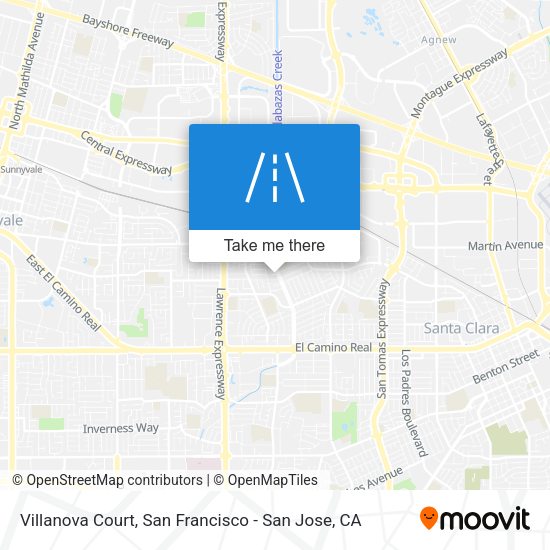 Mapa de Villanova Court