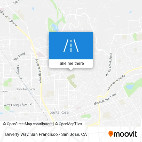 Beverly Way map