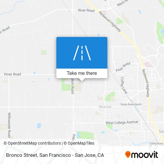 Bronco Street map