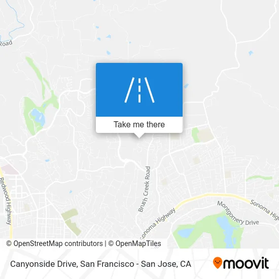 Canyonside Drive map