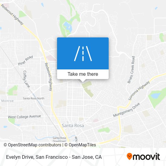Mapa de Evelyn Drive