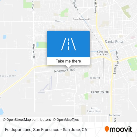 Feldspar Lane map