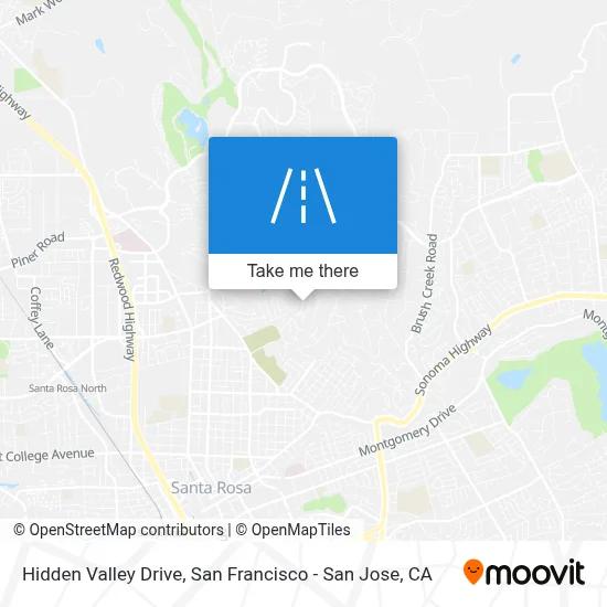 Hidden Valley Drive map