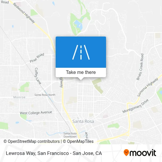 Lewrosa Way map